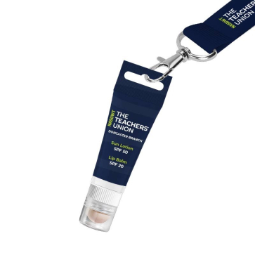 Sun Lotion SPF50 (20ml) & Lip Balm SPF20 with Lanyard Cut-Out